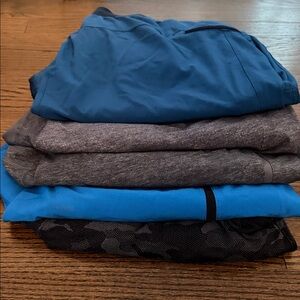 lululemon athletica Blue and Gray Athletic Shorts